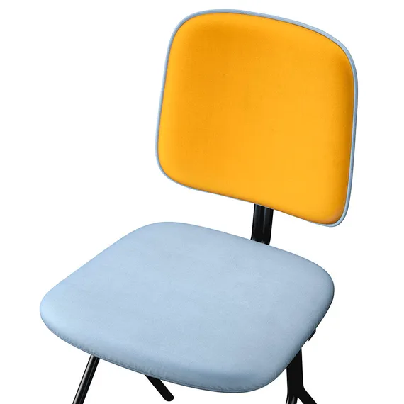 Стул Ror Y, голубой/желтый велюр