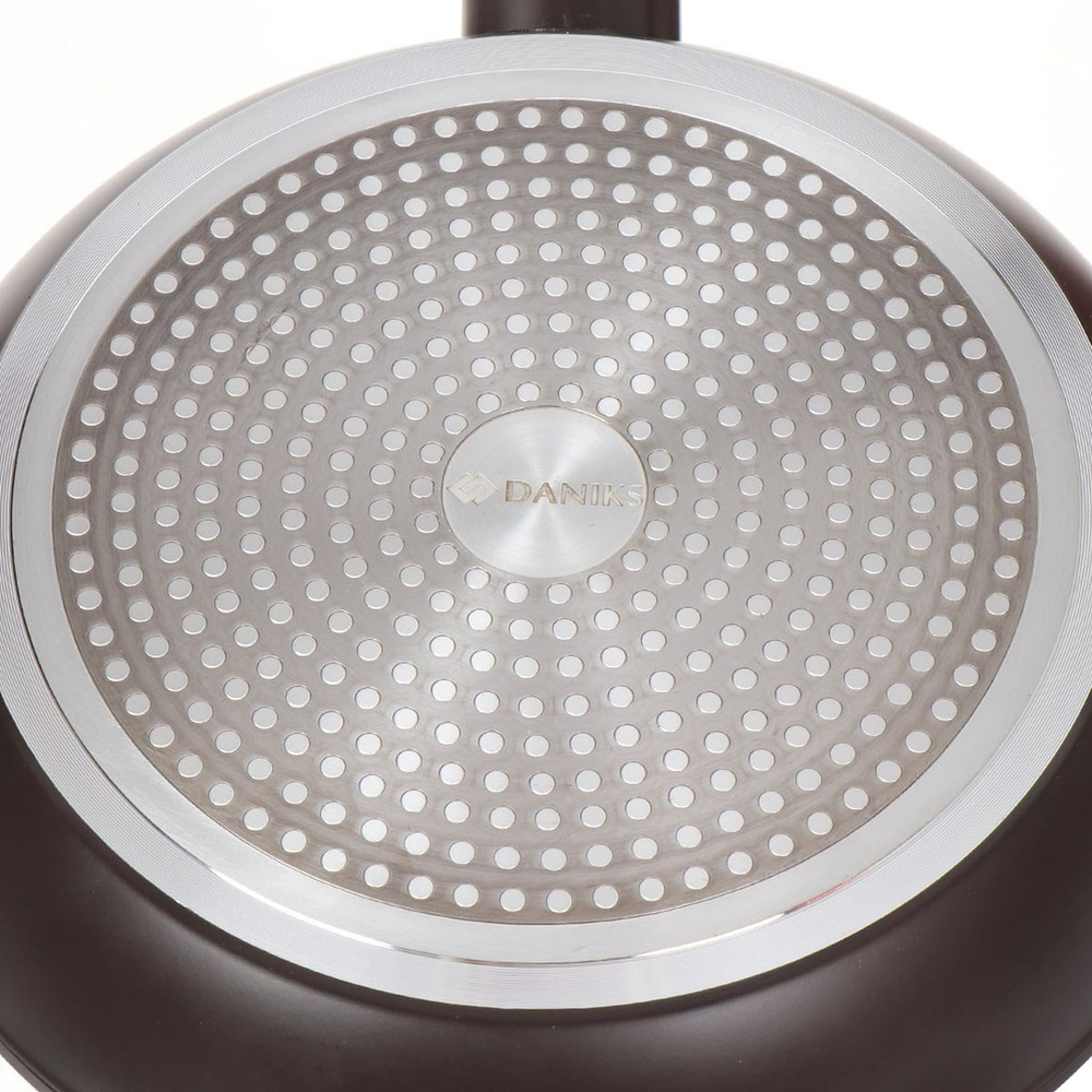 Сковорода алюминий, 26 см, антиприг, Daniks, Ombre, беж-шоколад, FPW-26-SM-AMBR-B, индукц