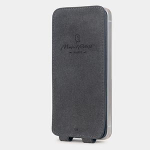 Чехол для Samsung Galaxy S25 Plus из кожи теленка, синего цвета