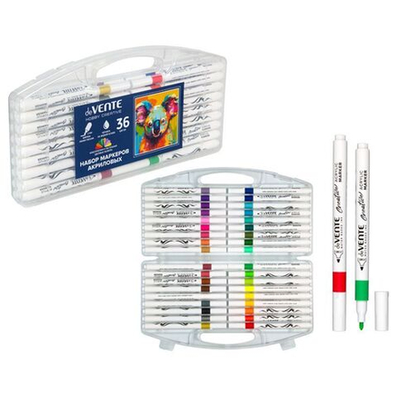Набор маркеров акриловых  36цв. пулевидн."deVENTE. HOBBY CREATIVE. Classic&Pastel", ширина линии 2мм