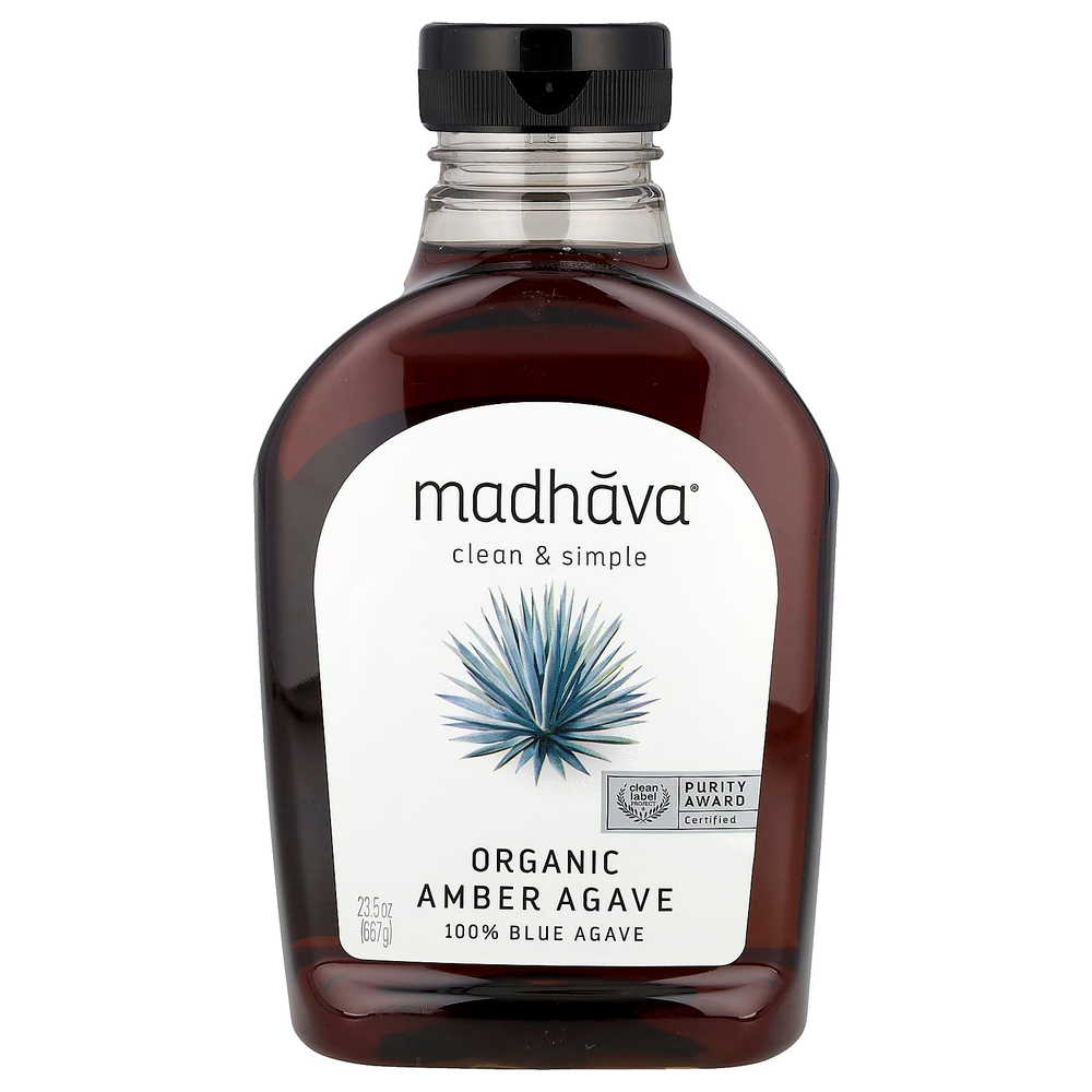 Madhava, органическая янтарная необработанная голубая агава, 667 г (23,5 унции)