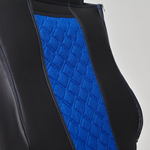 Чехлы SITRAK C7H (экокожа, черный, синяя вставка)