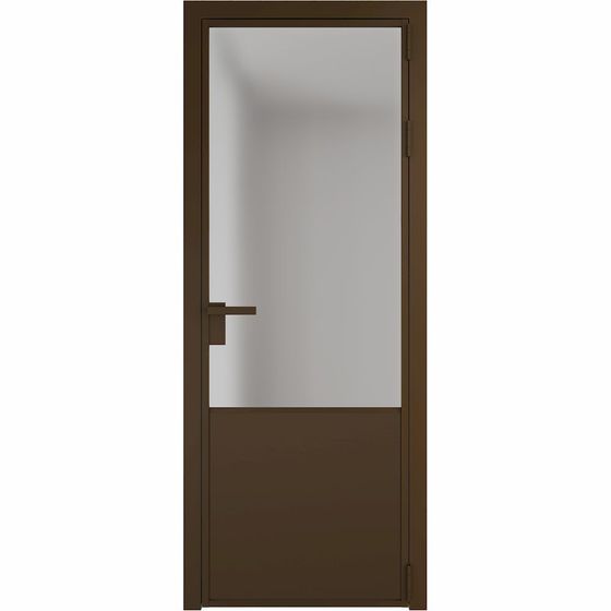 Алюминиевая дверь 19AG деорэ стекло матовое