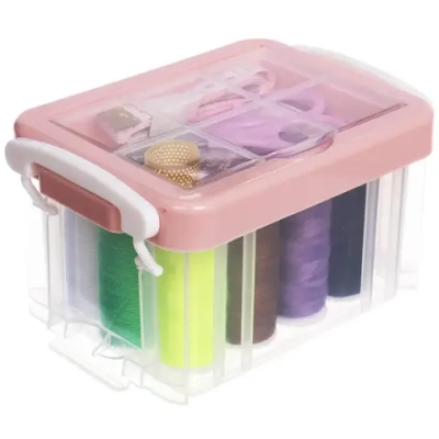 Швейный набор для рукоделия в боксе «Favorite Hous «, цвет розовый, 17 предметов, 8*13см