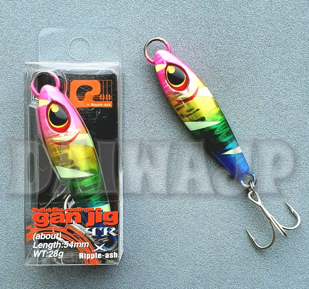 Пилькер TSURUGIYA GAN JIG 28g Rainbow Zebra Glow