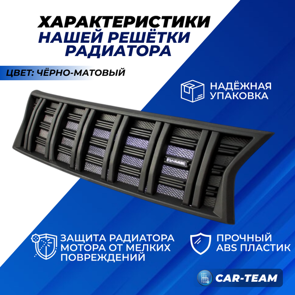 Решетка радиатора Renault Duster "Dakar", черный мат
