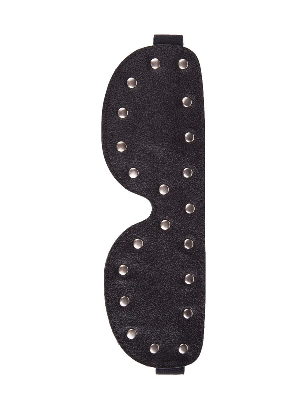 Черная кожаная маска на глаза с заклепками (Цвет: черный)