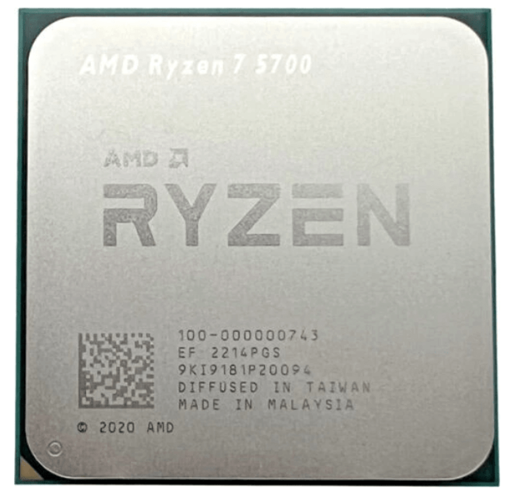 Процессор AMD Ryzen 7 5700 3,7Гц (4,6ГГц Turbo) AM4 8/16  4MB L2 16MB L3 65W AM4 OEM 100-000000743