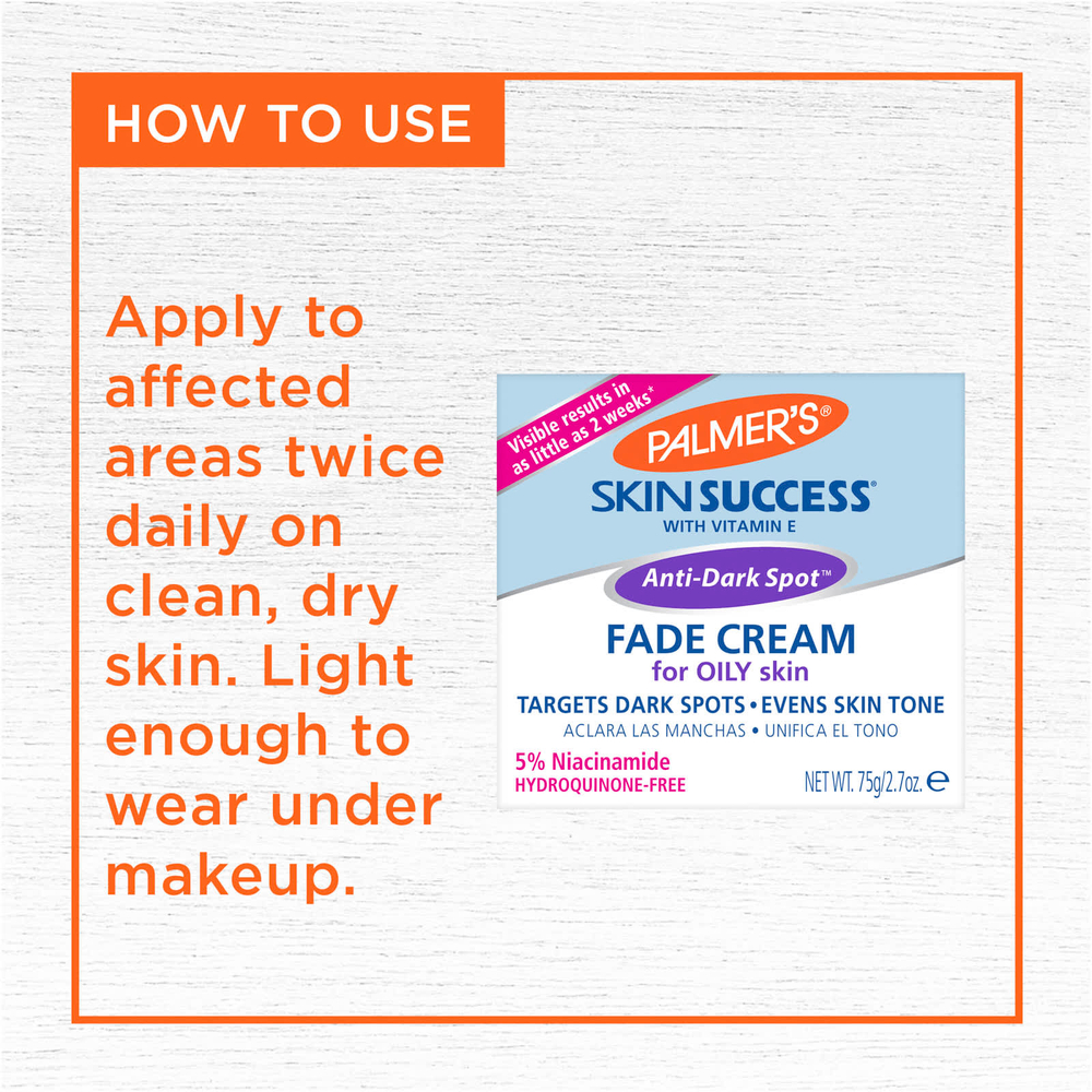 Palmer's, Skin Success® с витамином E, крем для обесцвечивания пигментных пятен для жирной кожи, 75 г (2,7 унции)
