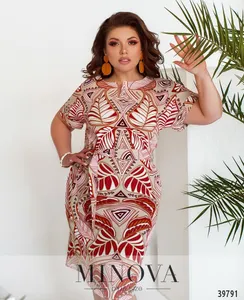 Платье 2001-1-красный Minova