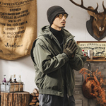 Двусторонняя мужская куртка из искусственного норкового меха, зимнее толстое хлопковое пальто, хлопковая куртка в американском ретро-стиле.