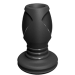 Doc Johnson "The Stretch Small" малая анальная пробка с отверстием (Цвет: черный)