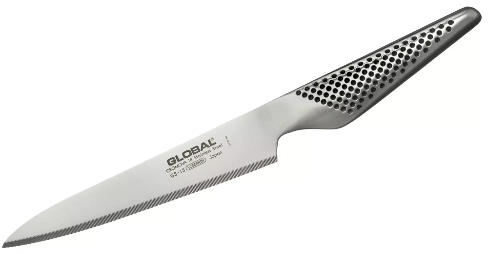 Global - Нож Global GS-13 универсальный зубчатый 15см / артикул   GS-13  / GTIN 4943691713483