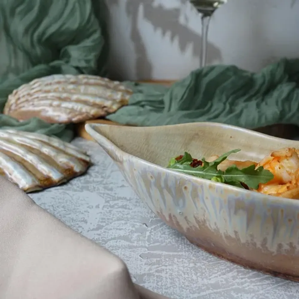 Блюдо овальное 28,5*10,5 см h6,5 см 350 мл Pearl Leaf Frutti di Mare P.L. [4]
