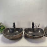 Раковина из речного камня ПАРА! RS-63696 47*41*15 2шт 0126