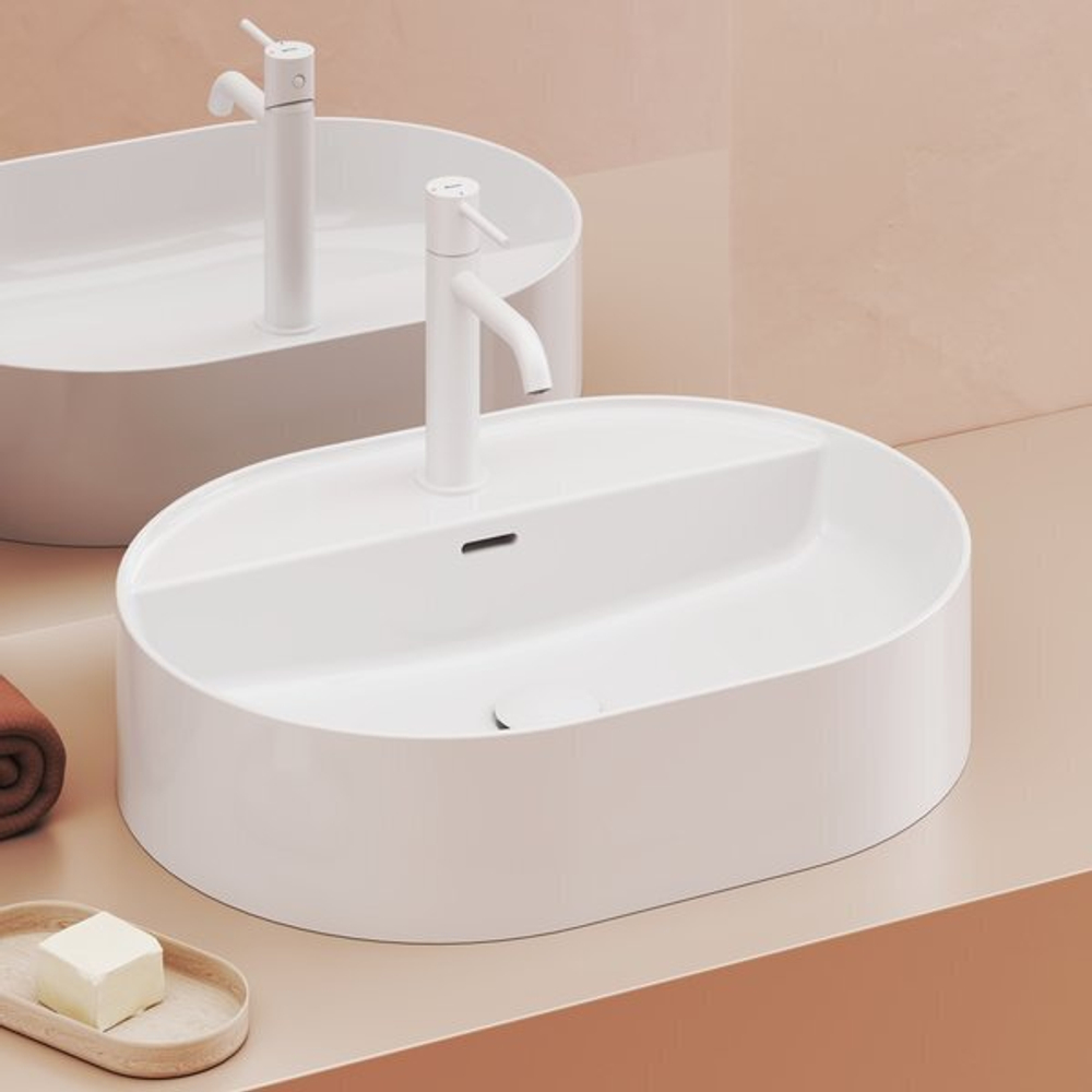 Накладной керамический умывальник Ceramic Slim Shelf O