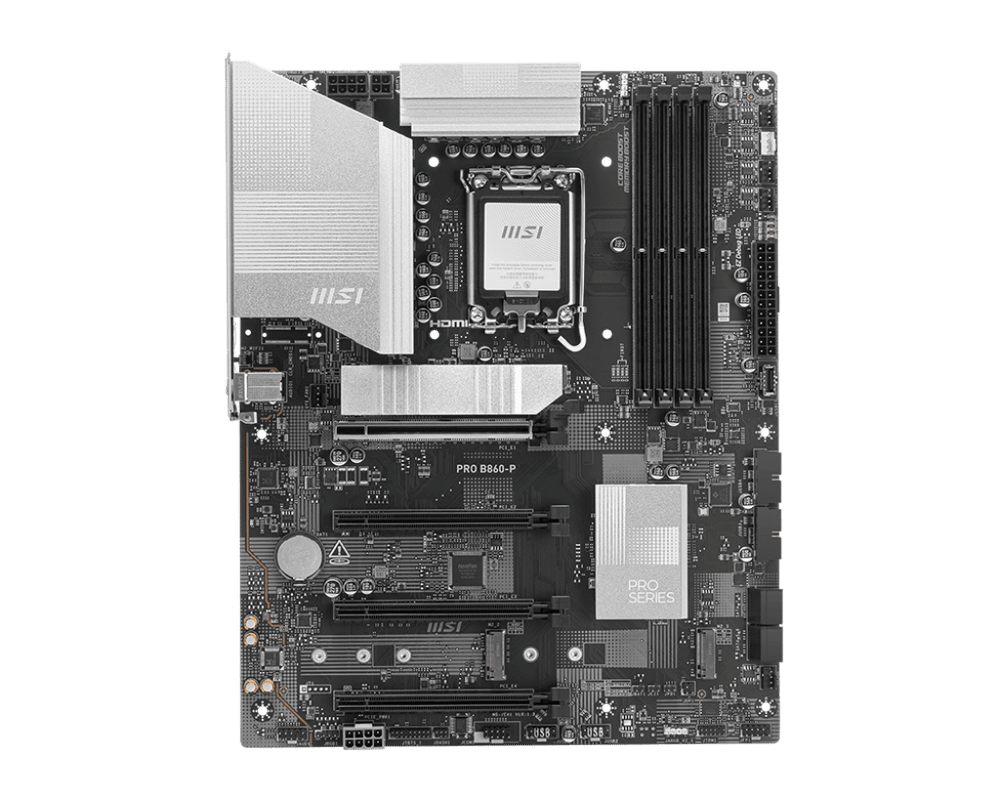 Материнская плата MSI PRO B860-P LGA1851 4xDDR5 4xSATA3 RAID 3xM.2 HDMI Type-C DP ATX