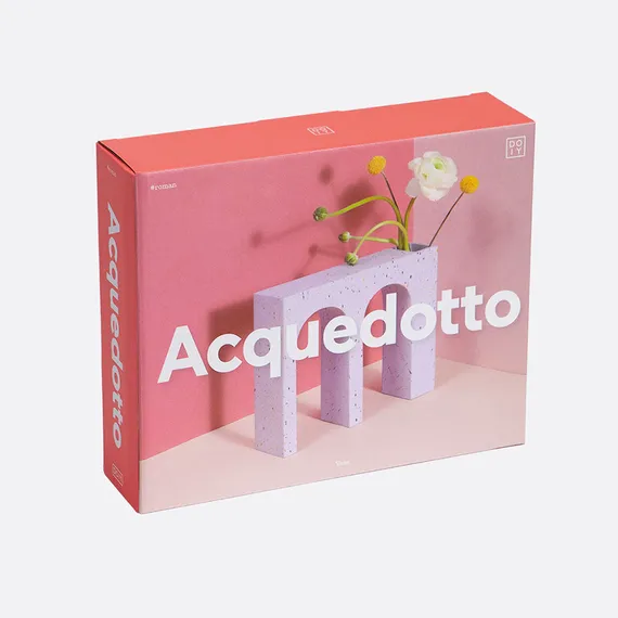 Ваза для цветов двойная acquedotto, 22 см, лиловая