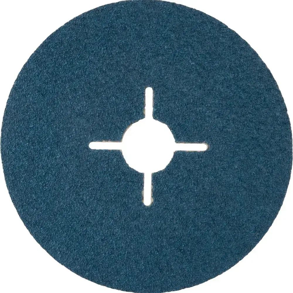 Фибровый шлифовальный круг по металлу DEBEVER 125 мм P60 (со шлицами), циркониевый корунд, 5 шт