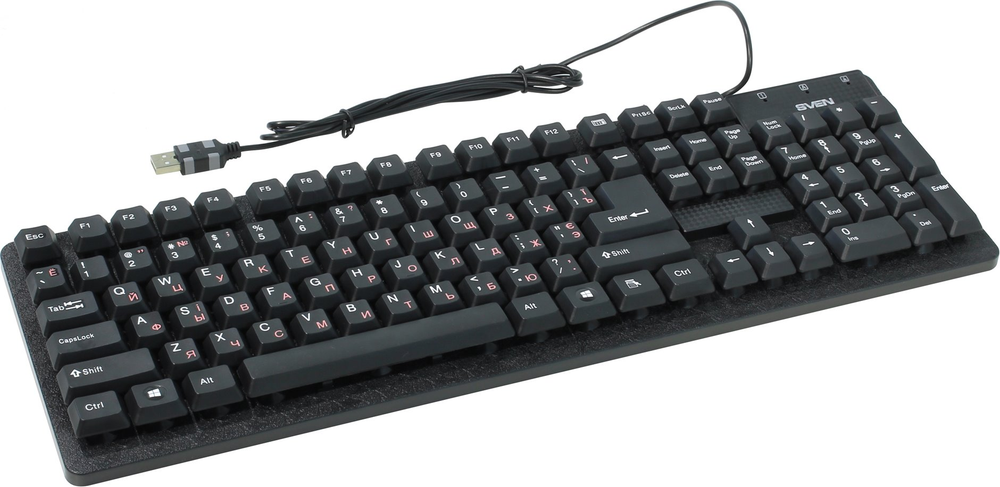 Клавиатура SVEN Standard 301  Black  &lt;USB&gt; 105КЛ