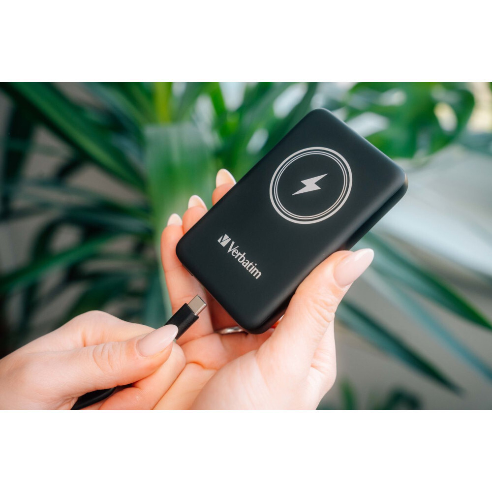 Портативный аккумулятор Verbatim Charge‘n’Go Power Bank 5000 мАч с беспроводной зарядкой, чёрный