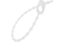 Бандаж кабельный Bylectrica 120*10 с шариковым замком (упаковка 100шт) белый 39878