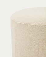Kaeli Пуф для ног со съемным чехлом из ткани букле цвета экрю