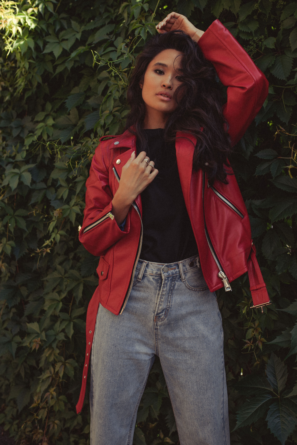 Косуха красная classic мягкая кожа