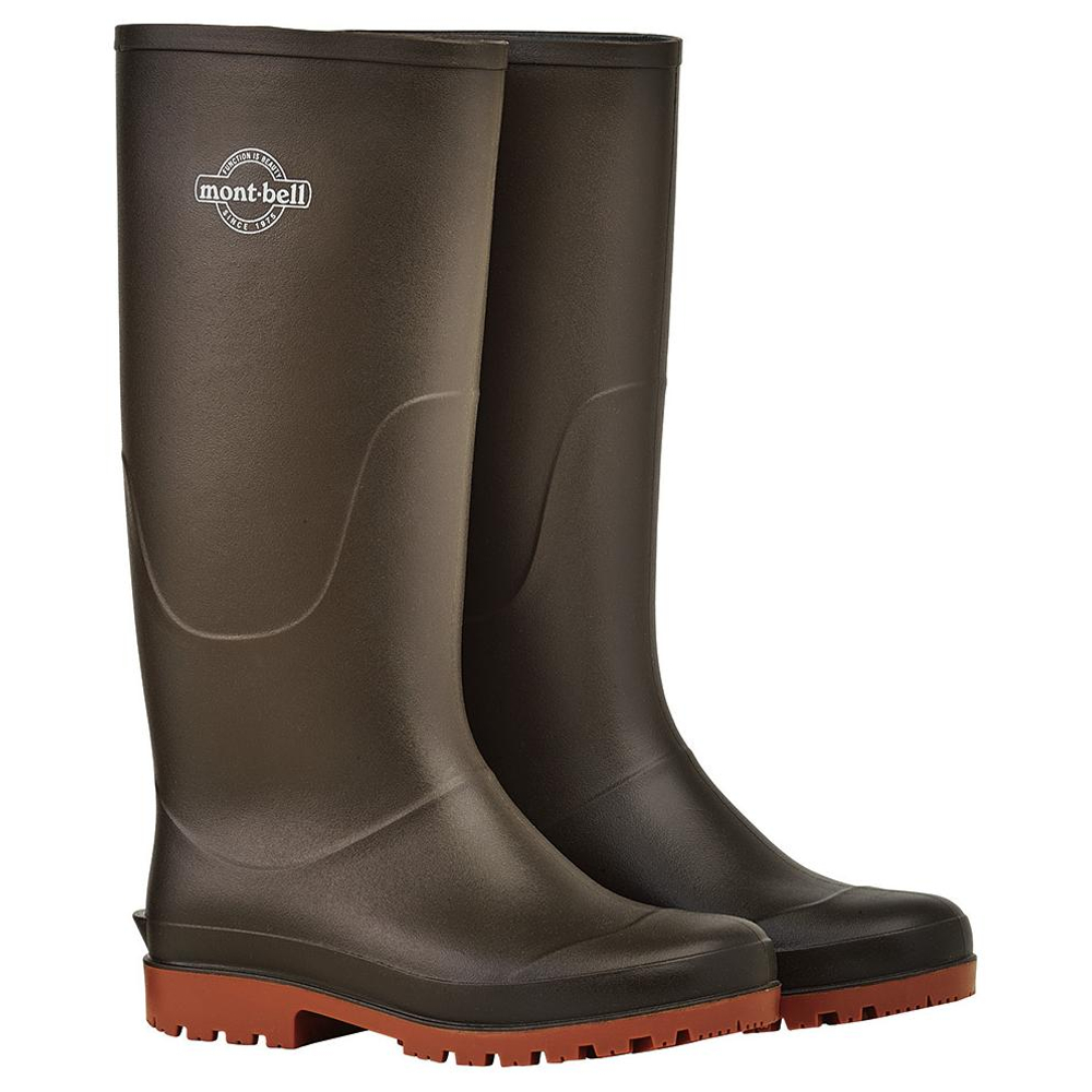 MONTBELL Waterproof Abrasion Resistant Waterproof And Wear resistant Knee High Rain Boots Women"s Brown