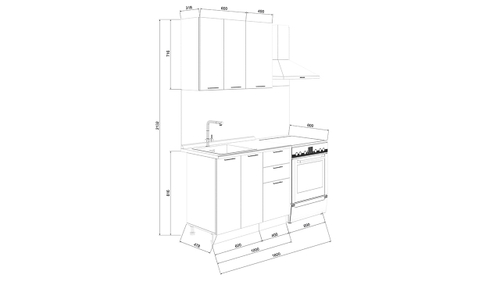 Кухонный гарнитур «Весна» стандартный набор