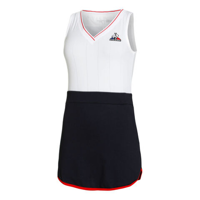 Женская теннисное платье Le Coq Sportif Robe 22 N°1 Dress Women - White, Dark Blue