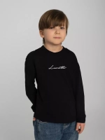 Черный лонгслив оверсайз для мальчика