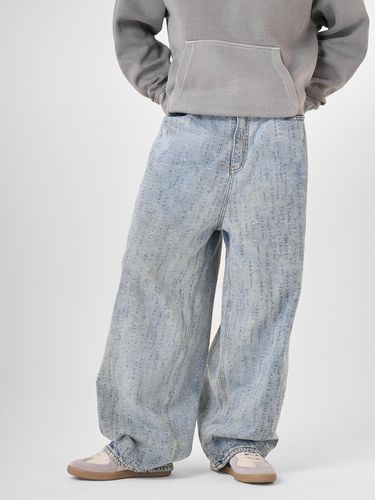 Голубые фактурные джинсы CITY