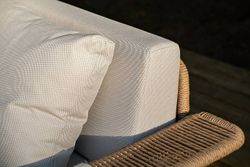 "Мальдивы" лаунж-зона из искусственного ротанга, цвет соломенный