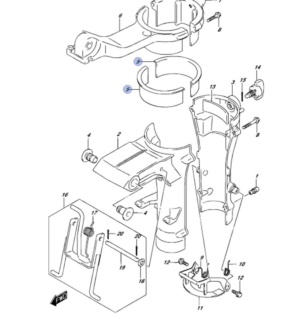 Обойма поворотного кронштейна DF4-DF6