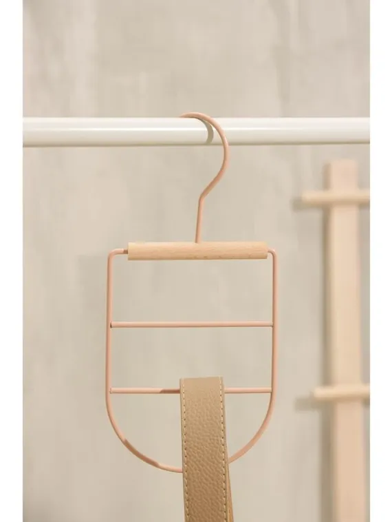 Вешалка для ремней и шарфов SAVANNA Wood, 11,3×24×1,1 см, цвет розовый