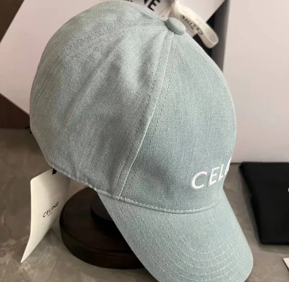Бейсболка CELINE из хлопка, голубой