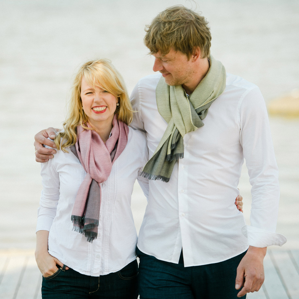 Плед-шарф шерстяной 30x200 Alpaka розовый Франция