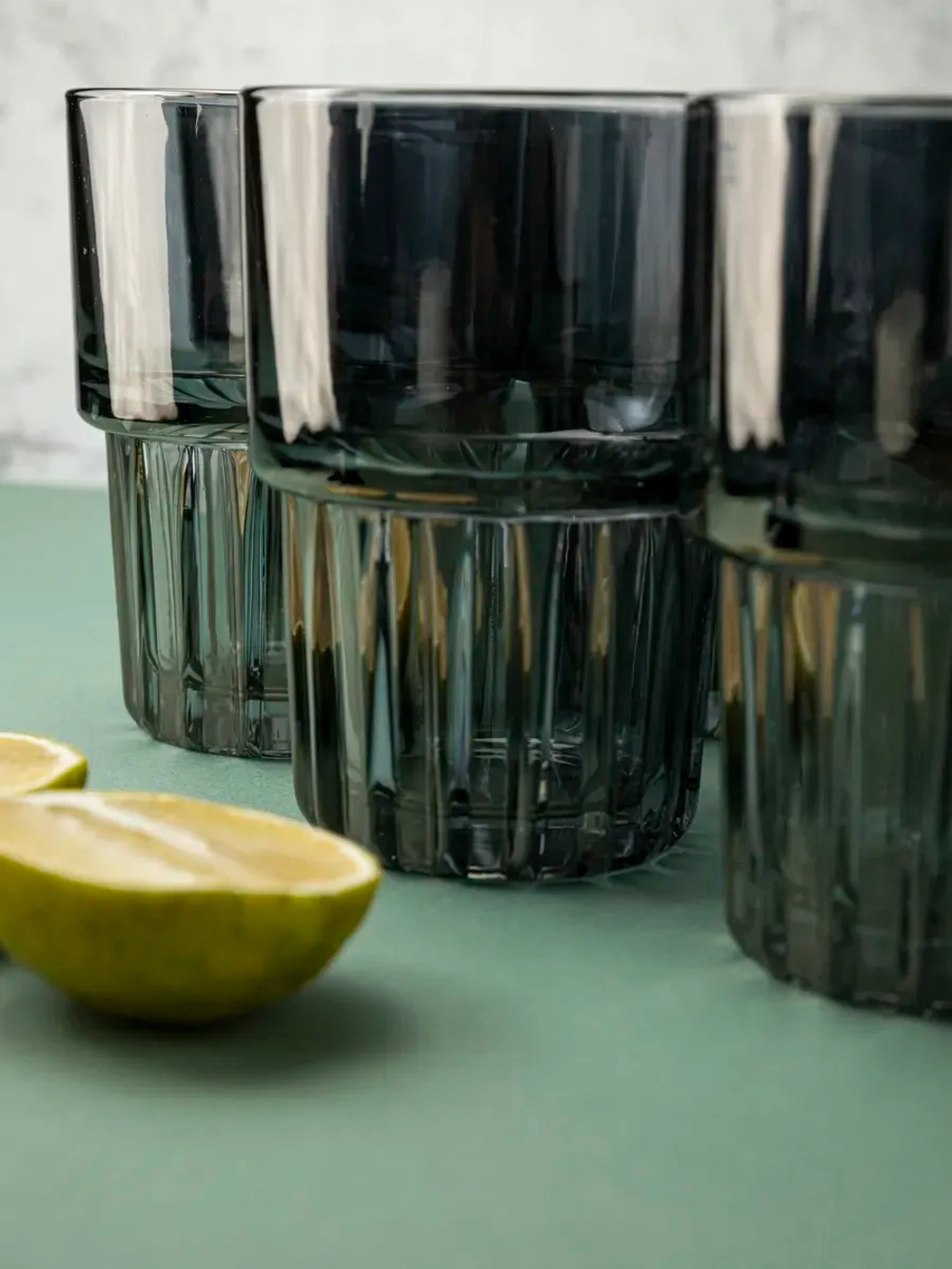 Набор универсальных бокалов, 340 мл. 6 шт. черные