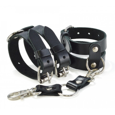 Наручники Sitabella Грация чёрные кожа