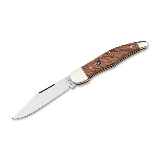 Нож Boker 110241 Hunting Knife Rosewood с клинком из стали C75, рукоять дерево / Никель