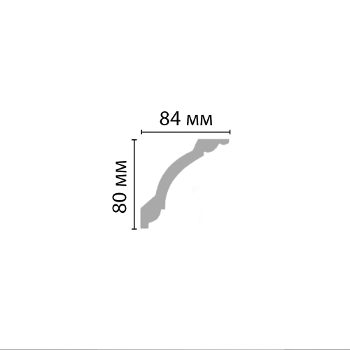 Плинтус потолочный гладкий Decomaster 96620 80х84х2400мм
