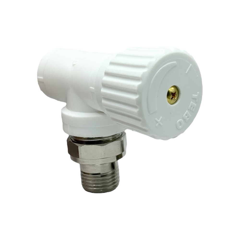 Вентиль угловой радиаторный полипропиленовый TEBO 20x1/2"