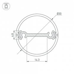 Профиль подвесной Arlight ROUND 029114