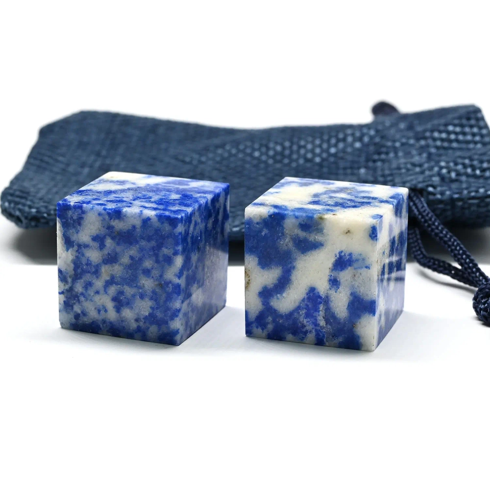 Камни для охлаждения напитков 2 кубика из лазурита 20*20мм