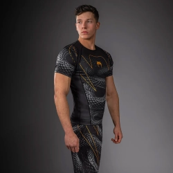 Рашгард Venum Matupa Short Sleeve black/grey/gold