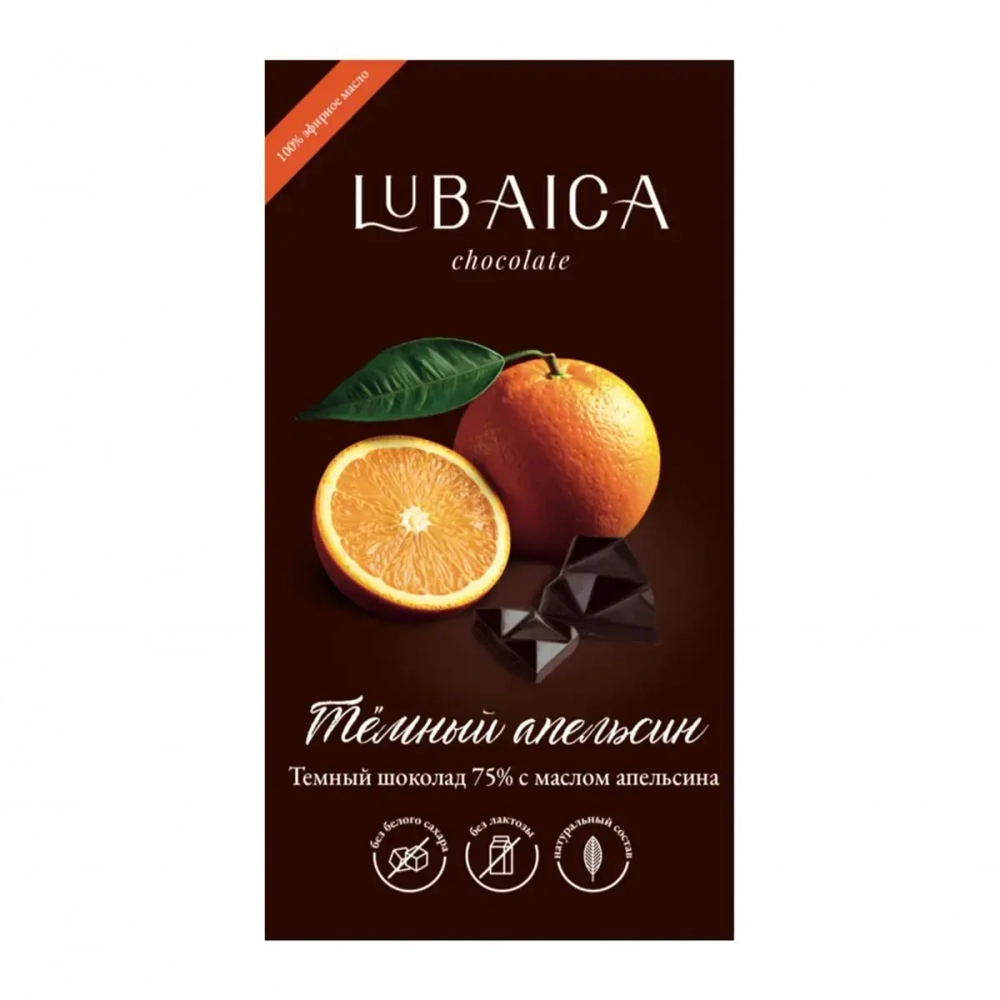 Шоколад Lubaica "Темный апельсин", 70 г