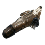 Дымчатая удлиняющая вибронасадка 15см с отростком для преданусного массажа Baile Brave Man BI-026223A-1