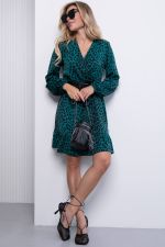 Платье "Мелания" (лео/грин) П7036 LT Collection