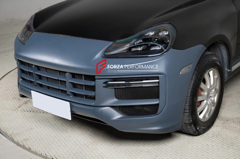 Комплект переделки переднего бампера и фар в стиле Cayenne GTS SD E3 9YA / 9Y0.2 рестайлинг 2024+ для PORSCHE CAYENNE E1 9PA 957 рестайлинг 2007–2010